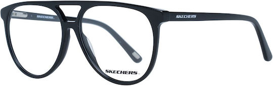 Skechers Мъжки Пластмасов Рамка за Очила Черен SE3332 001