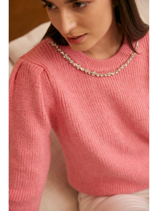 Bon Women's Long Sleeve Sweater Fushia
