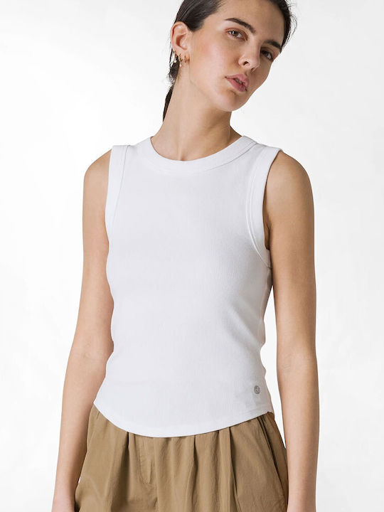 Deha Damen Bluse Ärmellos White