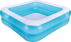 Sunclub Square Inflatable Light Blue Swimming Pool Sunclub Square Inflatable Light Blue Swimming Pool