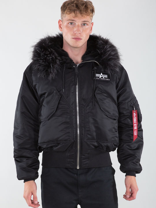 Alpha Industries 45P Χειμωνιάτικο Μπουφάν Μαύρο