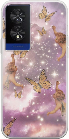 Angels Butterflies Back Cover Silicone Multicolour (TCL 40 NXTPAPER 4G)