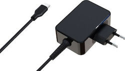 LC-Power LC-NB-GAN-65-C 65W 20V USB-C με Αποσπώμενο Καλώδιο