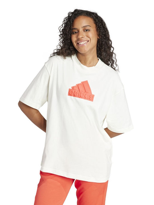 Adidas Γυναικείο Αθλητικό T-shirt Εκρού
