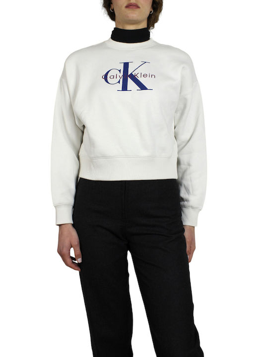 Calvin Klein Γυναικεία Μπλούζα Μακρυμάνικη Λευκή