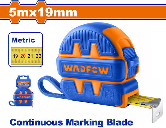 Wadfow Tape Measure with Auto-Rewind 19mm x 5m 12 Pieces
