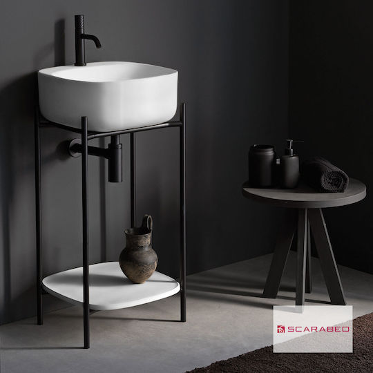 Scarabeo Laila T 45 Blat cu Lavoar L44xW39xH90cm Alb
