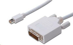 PremiumCord Cable DVI-D male - mini DisplayPort male 2m Λευκό (KPORTADMK02-02)