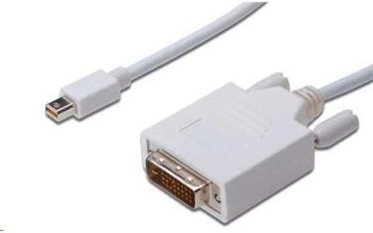 PremiumCord Кабел DVI-D мъжки - mini DisplayPort мъжки 2м Бял (KPORTADMK02-02)