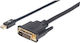 Manhattan Cable DVI-D male - DisplayPort male 1.8m Μαύρο (152150)