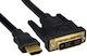 Microconnect 1m DVI-D male to HDMI male Cable Black (HDM191811)