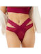 Women's Slip with Lace Cherry