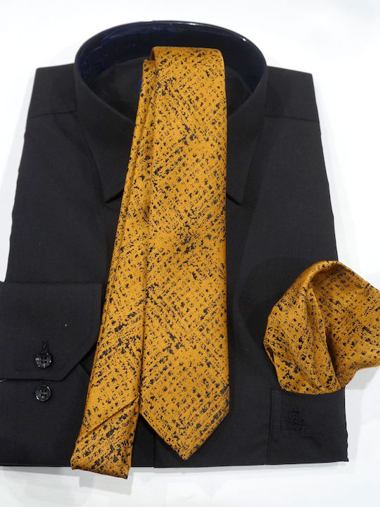 Herren Krawatten Set Gedruckt in Orange Farbe