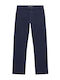 Kids' Chino Fabric Pants Dark Blue