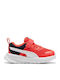 Evolve Run Mesh Kids Sports Shoes Running with Hoop & Loop Closure Red