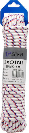 Tpster Seil Mit 8mm Durchmesser Und 15m Länge Weißes Weißes