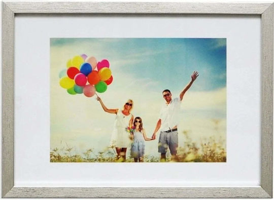 Q-Connect Silver Photo Frame with Silver Frame