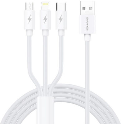 Awei USB to Lightning / Type-C / micro USB Cable 1.2m (888155)