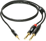 Klotz Cable 2x 6.3mm male - 3.5mm male 1.5m