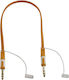 Hilec Cable 6.3mm male - 6.3mm male 1m Πορτοκαλί CALIN247