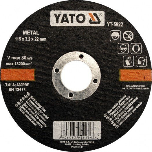 Yato Disc de tăiere Metalic 125mm