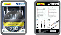 Andowl Qhd724 6,3mm Stecker - 3,5mm Stecker 2m