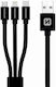 Swissten USB to Lightning / Type-C / micro USB 1.2m Cable (72501101)
