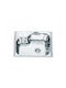 Inter Ceramic Drop-In Sink Inox with Faucet W56xD45cm Gray