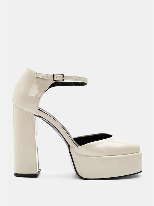 Luigi Synthetic Leather Ice Low Heels with Strap