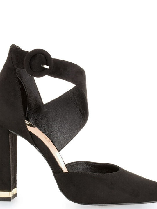 Exe Suede Black High Heels