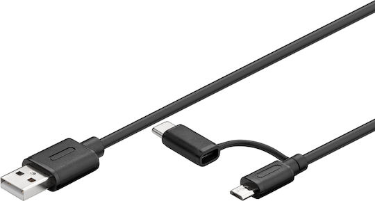 Goobay Regulär USB zu Blitzschlag / Micro-USB Kabel Schwarz 1m (71892)