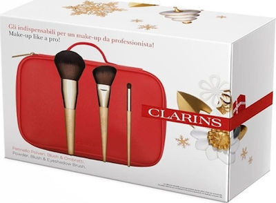 Clarins Set cu Pensule de Machiaj pentru Blush din Păr Sintetic 3buc