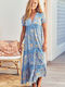 Sommer Maxi Kleid Hellblau