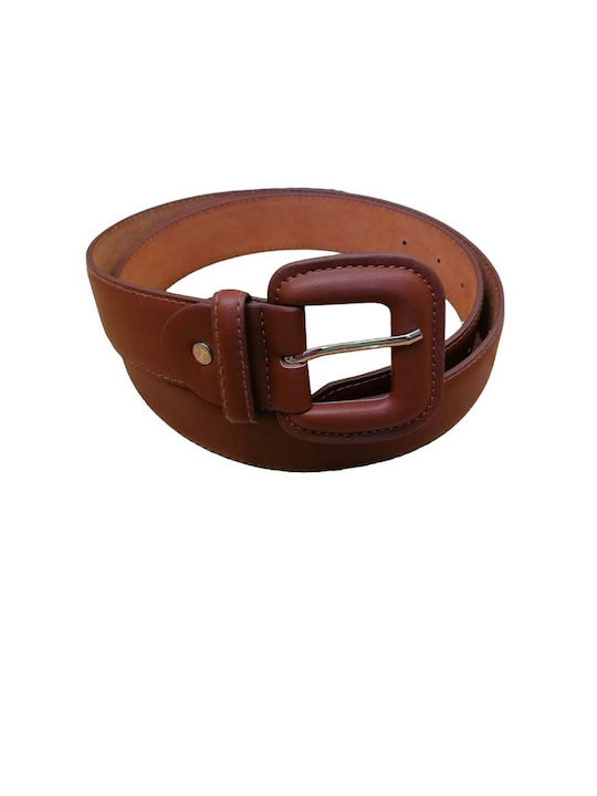 Leather Women's Belt Tabac Brown