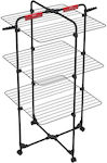 Vileda Mixer 3 Metallic Folding Floor Clothes Drying Rack with Hanging Length 30m