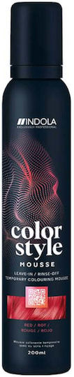 Indola Color Χρωμοαφρός Red 200ml