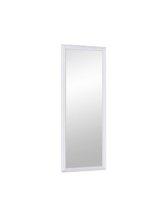 Mirrors & More Violetta Като Огледало за Стена Пълноразмерно с Бял Дърво Рамка 150x50см 1бр