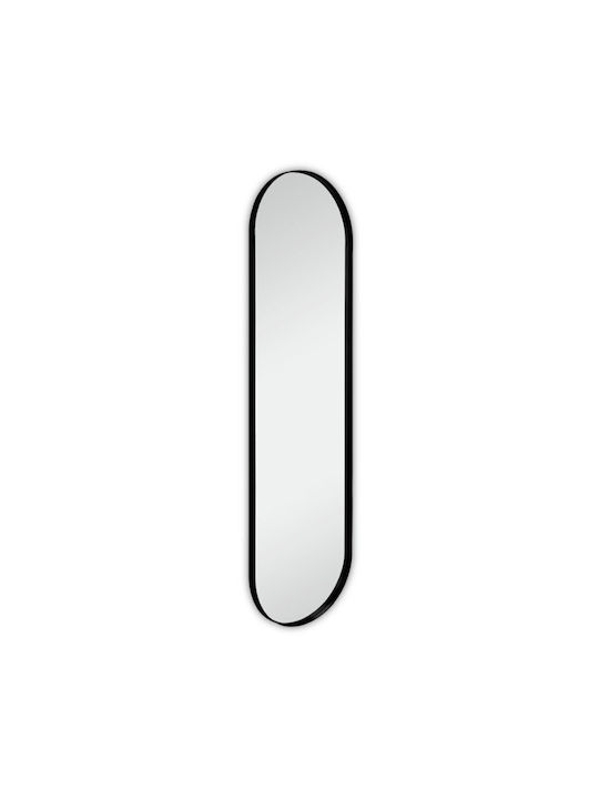 Mirrors & More Britta Wall Mirror Full Length with Black Metallic Frame 150x40cm 1pcs