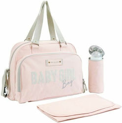 Baby on Board Shoulder/Hand Diaper Bag Pink 42x30x22cm.