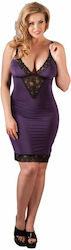 Cottelli Collection Chemise Große Größen Sexy Nachthemd Mit Spitze Lila