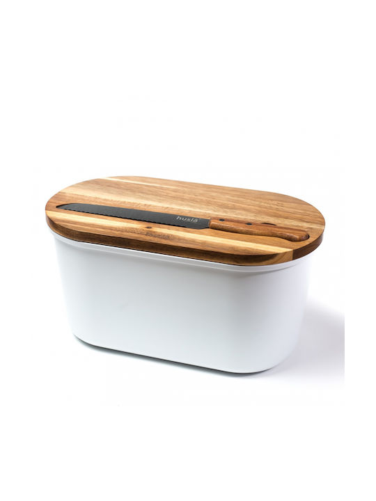 Bread Box Plastic White 37.5x21.5cm