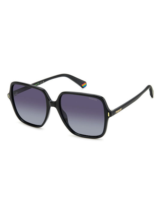 Polaroid Women's Sunglasses with Black Plastic Frame and Black Gradient Lens PLD6219/S 807/WJ