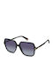 Polaroid Women's Sunglasses with Black Horn-Rimmed Frame and Grey Gradient Lens PLD6219/S 807/WJ