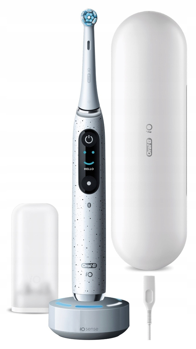 Oral-B Io Series 10 Ηλεκτρική Οδοντόβουρτσα με Χρονομετρητή, Αισθητήρα Πίεσης και Θήκη Ταξιδίου Λευκή (4210201434658)