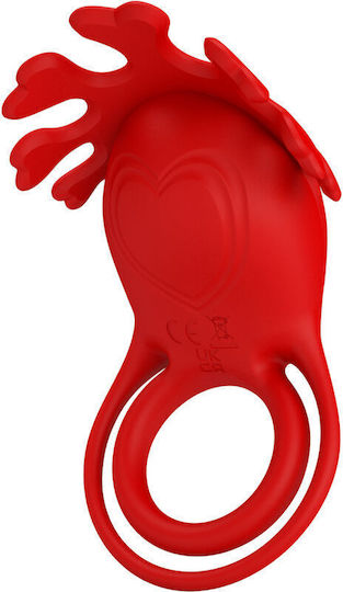 Pretty Love Ruben Vibrant Inel Cock Silicon Roșu BI-210311