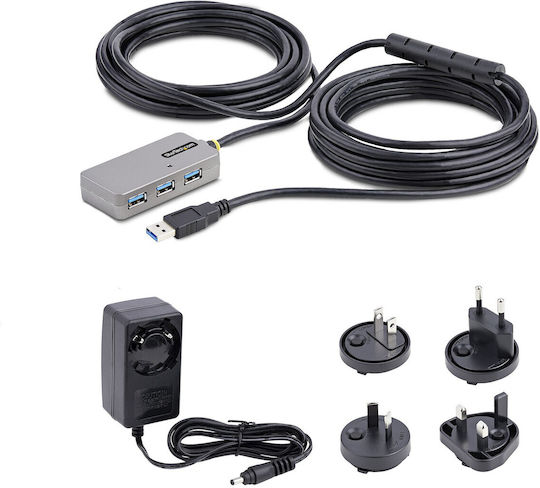 StarTech USB Хъб с 3 Порта USB 2.0 с Връзка USB-A Сребрист