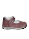 Kids Anatomic Leather Ballerinas with Hoop & Loop Closure Pink