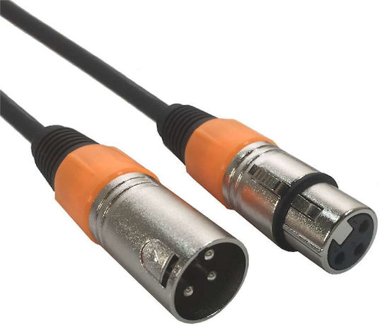 Accu-Cable Cable XLR male - XLR female Μαύρο 1m (AC-XMXF/1)
