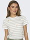 Only Women's T-shirt Striped Cloud Dancer