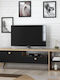 TV-Ständer Parion Schwarz-Eiche M150xT35xH47cm